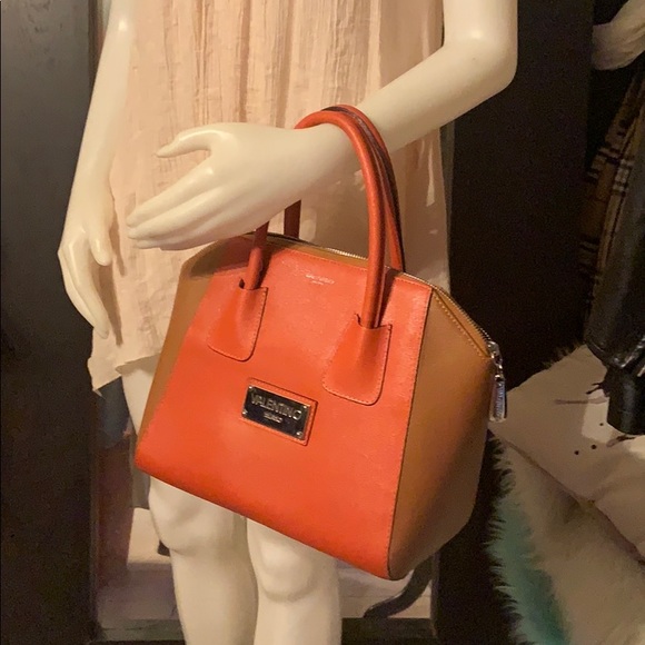 Auth Mario Valentino saffiano satchel bag like new - Picture 7 of 8